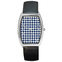 Houndstooth Midnight Barrel Metal Watches