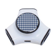 Houndstooth Midnight 3-Port USB Hub