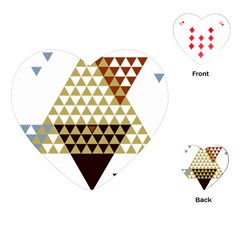 Colorful Modern Geometric Triangles Pattern Playing Cards (heart)  by Dushan