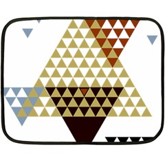 Colorful Modern Geometric Triangles Pattern Fleece Blanket (mini) by Dushan