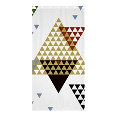 Colorful Modern Geometric Triangles Pattern Shower Curtain 36  X 72  (stall)  by Dushan