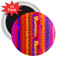 Colorful Pieces 3  Magnet (10 Pack) by LalyLauraFLM