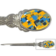 Blue Yellow Shapes Letter Opener