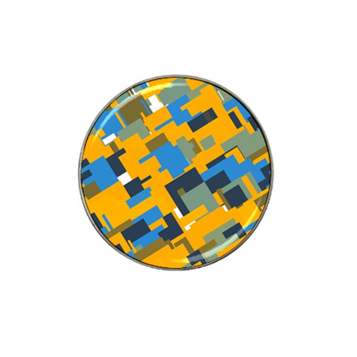 Blue yellow shapes Hat Clip Ball Marker (4 pack)