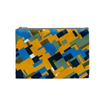 Blue yellow shapes Cosmetic Bag (Medium) Front