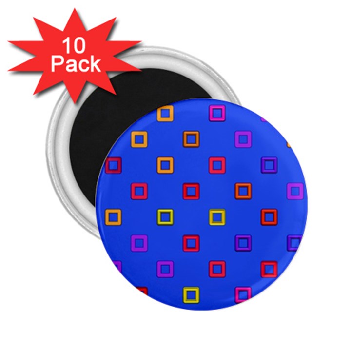 3d squares on a blue background 2.25  Magnet (10 pack)