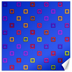 3d Squares On A Blue Background Canvas 20  X 20 