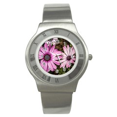 Beautiful Colourful African Daisies  Stainless Steel Watches by OZMedia