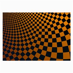 Abstract Square Checkers  Large Glasses Cloth