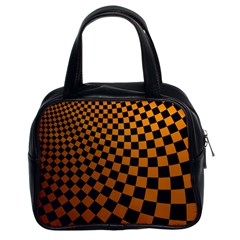 Abstract Square Checkers  Classic Handbags (2 Sides) by OZMedia