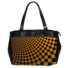 Abstract Square Checkers  Office Handbags (2 Sides)  by OZMedia