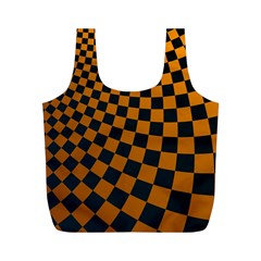 Abstract Square Checkers  Full Print Recycle Bags (m) 