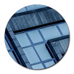 Abstract View Of Modern Buildings Round Mousepads