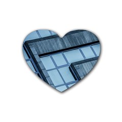 Abstract View Of Modern Buildings Heart Coaster (4 Pack) 