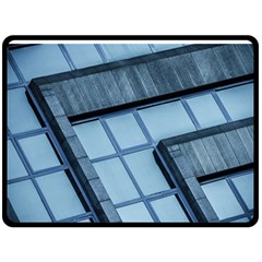 Abstract View Of Modern Buildings Fleece Blanket (Large) 