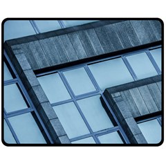 Abstract View Of Modern Buildings Fleece Blanket (Medium) 