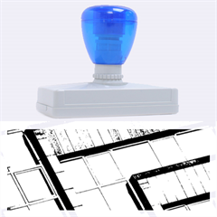 Abstract View Of Modern Buildings Rubber Address Stamps (xl)