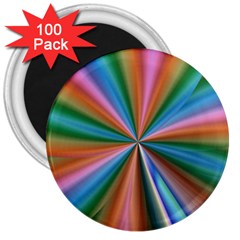 Abstract Rainbow 3  Magnets (100 Pack)
