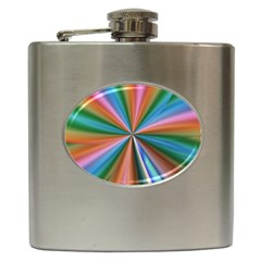 Abstract Rainbow Hip Flask (6 Oz)