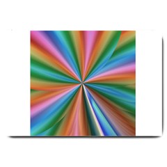 Abstract Rainbow Large Doormat  by OZMedia