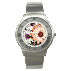 Beautiful Colourful African Daisies Stainless Steel Watches by OZMedia