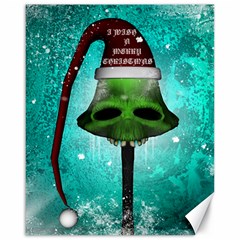 I Wish You A Merry Christmas, Funny Skull Mushrooms Canvas 16  X 20   by FantasyWorld7