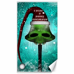 I Wish You A Merry Christmas, Funny Skull Mushrooms Canvas 40  X 72   by FantasyWorld7