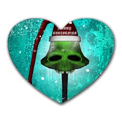 I Wish You A Merry Christmas, Funny Skull Mushrooms Heart Mousepads by FantasyWorld7
