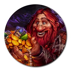 Hearthstone Gold Round Mousepads