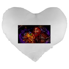 Hearthstone Gold Large 19  Premium Heart Shape Cushions by HearthstoneFunny