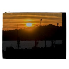 Aerial View Sunset Scene Of Montevideo Uruguay Cosmetic Bag (xxl)  by dflcprints