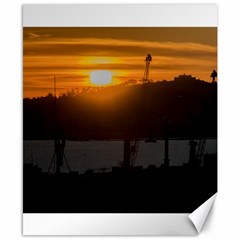 Aerial View Sunset Scene Of Montevideo Uruguay Canvas 8  X 10 