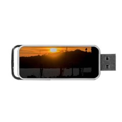 Aerial View Sunset Scene Of Montevideo Uruguay Portable Usb Flash (two Sides) by dflcprints