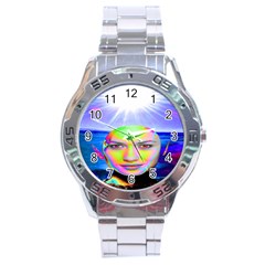 Sunshine Illumination Stainless Steel Men s Watch by icarusismartdesigns