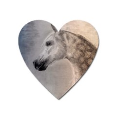 Grey Arabian Horse Heart Magnet