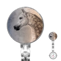 Grey Arabian Horse Stainless Steel Nurses Watches