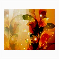 Awesome Colorful, Glowing Leaves  Small Glasses Cloth (2-side) by FantasyWorld7