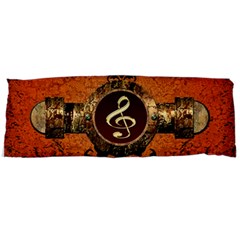 Wonderful Golden Clef On A Button With Floral Elements Body Pillow Cases Dakimakura (two Sides)  by FantasyWorld7