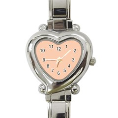 Apricot Heart Italian Charm Watch  by 4SeasonsDesigns