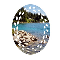 Nevada Lake Tahoe  Ornament (oval Filigree) 