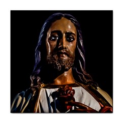 Jesus Christ Sculpture Photo Face Towel by dflcprints