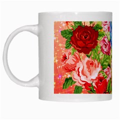 Pretty Sparkly Roses White Mugs by LovelyDesigns4U
