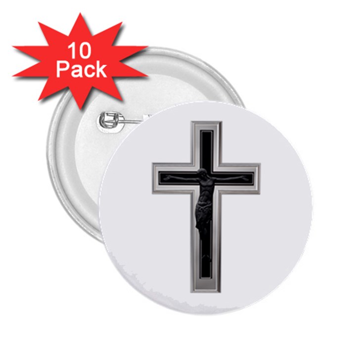 Christian cross 2.25  Button (10 pack)