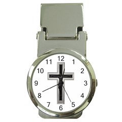 Christian cross Money Clip Watch