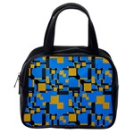Blue yellow shapes Classic Handbag (Two Sides) Back