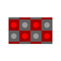 Circles In Squares Pattern Sticker (rectangular)