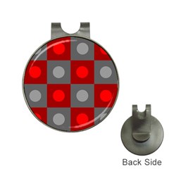 Circles In Squares Pattern Golf Ball Marker Hat Clip