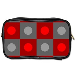 Circles In Squares Pattern Toiletries Bag (two Sides) by LalyLauraFLM