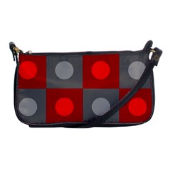 Circles In Squares Pattern Shoulder Clutch Bag by LalyLauraFLM