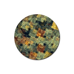 Stars Circles And Squares Rubber Round Coaster (4 Pack) by LalyLauraFLM